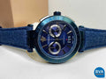  Shop Authentic Versace Aion Chronograph Blue Dial Blue Leather Strap Watch for Men - VBR070017 - Luxxuri