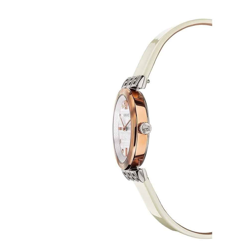  Shop Authentic Versace Greca White Dial White Leather Strap Watch for Women - VELW00120 - Luxxuri