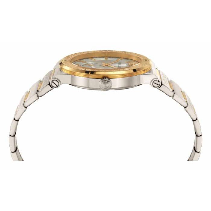  Shop Authentic Versace Greca Silver Dial Two Tone Steel Strap Watch for Men - VEVI00320 - Luxxuri