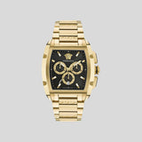  Shop Authentic Versace Dominus Chronograph Black Dial Gold Steel Strap Watch For Men - VE6H00523 - Luxxuri