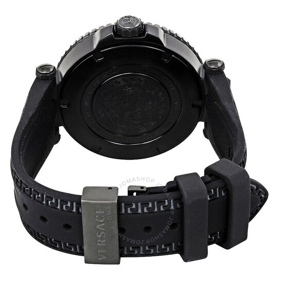  Shop Authentic Versace V-Race Diver Black Dial Black Rubber Strap Watch for Men - VAB050016 - Luxxuri