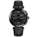  Shop Authentic Versace V-Racer Aion Chronograph Black Dial Black Leather Strap Watch for Men - VBR030017 - Luxxuri
