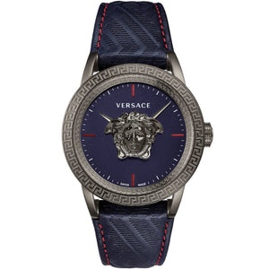  Shop Authentic Versace Palazzo Empire Blue Dial Blue Leather Strap Watch for Men - VERD00118 - Luxxuri