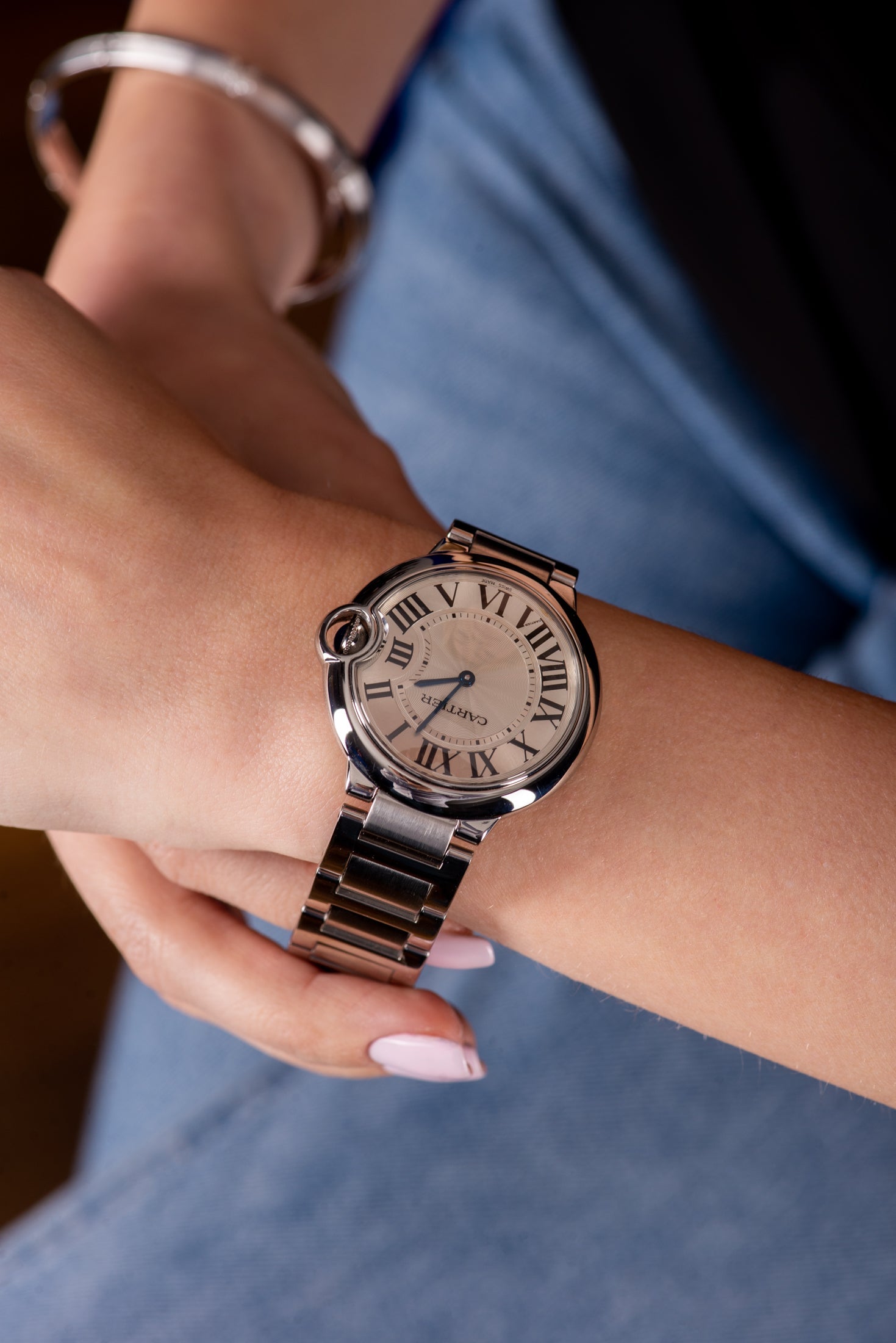  Shop Authentic Cartier Ballon Bleu De Cartier Silver Dial Silver Steel Strap Watch for Women - W69011Z4 - Luxxuri