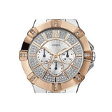  Shop Authentic Guess Vista Analog Diamonds Silver Dial Two Tone Steel Strap Watch for Women - W0024L1 - Luxxuri