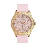  Shop Authentic Guess Sparkling Diamonds Pink Dial Pink Rubber Strap Watch for Women - W0032L9 - Luxxuri