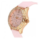  Shop Authentic Guess Sparkling Diamonds Pink Dial Pink Rubber Strap Watch for Women - W0032L9 - Luxxuri