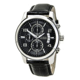  Shop Authentic Guess Exec Chronograph Quartz Black Dial Black Leather Strap Watch for Men - W0076G1 - Luxxuri