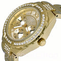  Shop Authentic Guess Viva Diamonds Gold Dial Gold Steel Strap Watch for Women - W0111L2 - Luxxuri