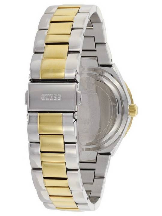 Guess Viva Diamonds Silver Dial Two Tone Steel Strap Watch for Women - W0111L5