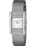  Shop Authentic Guess Nouveau Diamonds Silver Dial Silver Mesh Bracelet Watch for Women - W0127L1 - Luxxuri