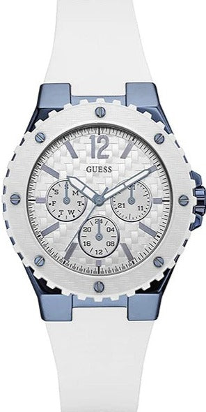  Shop Authentic Guess Overdrive Chronograph White Dial White Rubber Strap Watch for Women - W0149L6 - Luxxuri