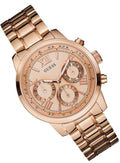  Shop Authentic Guess Sunrise Quartz Rose Gold Dial Rose Gold Steel Strap Watch For Women - W0330L2 - Luxxuri