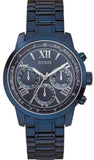  Shop Authentic Guess Chronograph Multifunction Blue Dial Blue Steel Strap Watch For Women - W0330L6 - Luxxuri
