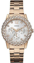  Shop Authentic Guess Dazzler Diamonds Silver Dial Rose Gold Steel Strap Watch for Women - W0335L3 - Luxxuri