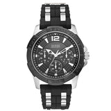  Shop Authentic Guess Oasis Black Dial Black Rubber Strap Watch for Men - W0366G1 - Luxxuri