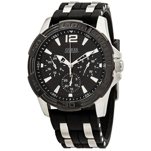  Shop Authentic Guess Oasis Black Dial Black Rubber Strap Watch for Men - W0366G1 - Luxxuri