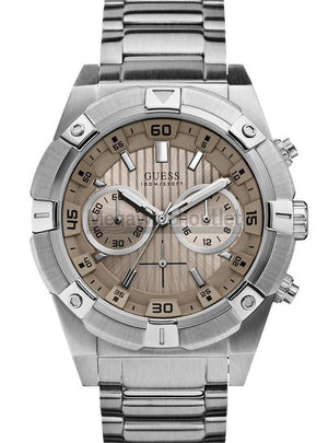  Shop Authentic Guess Jolt Chronograph Grey Dial Silver Steel Strap Watch for Men - W0377G1 - Luxxuri