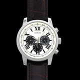  Shop Authentic Guess Chronograph Quartz White Dial Brown Leather Strap Watch For Men - W0380G1 - Luxxuri