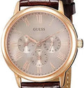  Shop Authentic Guess Wafer Quartz Beige Dial Brown Leather Strap Watch For Men - W0496G1 - Luxxuri