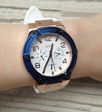  Shop Authentic Guess Jet Setter White Dial White Rubber Strap Watch for Women - W0564L1 - Luxxuri