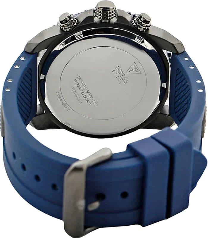  Shop Authentic Guess Velocity Blue Dial Blue Rubber Strap Watch for Men - W0599G2 - Luxxuri