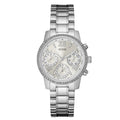  Shop Authentic Guess Mini Sunrise Chronograph Quartz Silver Dial Silver Steel Strap Watch For Women - W0623L1 - Luxxuri