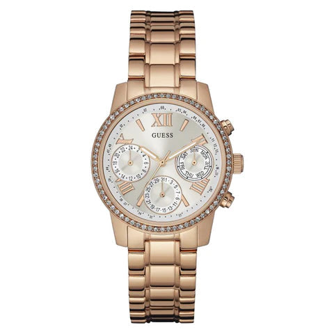  Shop Authentic Guess Mini Surprise Analog Silver Dial Rose Gold Steel Strap Watch For Women - W0623L2 - Luxxuri