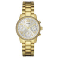  Shop Authentic Guess Mini Sunrise Diamonds Silver Dial Gold Steel Strap Watch for Women - W0623L3 - Luxxuri