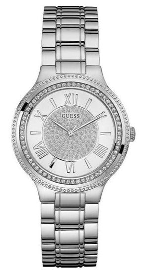  Shop Authentic Guess Madison Diamonds Silver Dial Silver Steel Strap Watch for Women - W0637L1 - Luxxuri