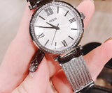  Shop Authentic Guess Soho Silver DIal Stainless Steel Mesh Bracelet Watch For Women - W0638L1 - Luxxuri
