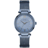  Shop Authentic Guess Soho Diamonds Blue Dial Blue Mesh Bracelet Watch For Women - W0638L3 - Luxxuri