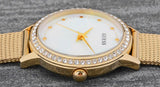  Shop Authentic Guess Chelsea Mother of Pearl White Dial Gold Mesh Strap Watch For Women - W0647L3 - Luxxuri