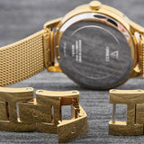  Shop Authentic Guess Chelsea Mother of Pearl White Dial Gold Mesh Strap Watch For Women - W0647L3 - Luxxuri