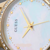  Shop Authentic Guess Chelsea Mother of Pearl White Dial Gold Mesh Strap Watch For Women - W0647L3 - Luxxuri