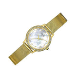  Shop Authentic Guess Chelsea Mother of Pearl White Dial Gold Mesh Strap Watch For Women - W0647L3 - Luxxuri