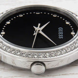  Shop Authentic Guess Chelsea Crystals Black Dial Silver Mesh Bracelet Watch For Women  - W0647L5 - Luxxuri