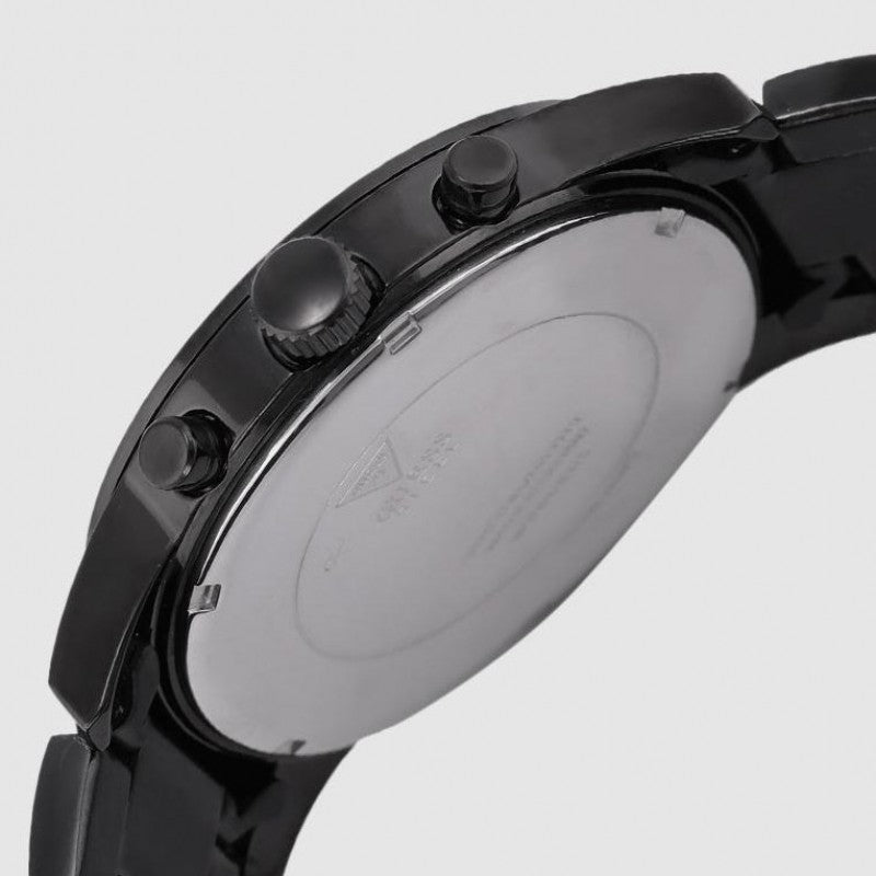  Shop Authentic Guess Atlas Chronograph Black Dial Black Steel Strap Watch For Men - W0668G5 - Luxxuri