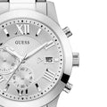  Shop Authentic Guess Atlas Chronograph Silver Dial Silver Steel Strap Watch For Men - W0668G7 - Luxxuri
