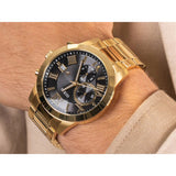  Shop Authentic Guess Atlas Chronograph Black Dial Gold Steel Strap Watch for Men - W0668G8 - Luxxuri