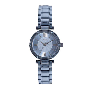  Shop Authentic Guess Park Ave Analog Quartz Blue Dial Blue Steel Strap Watch For Women - W0767L4 - Luxxuri