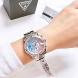  Shop Authentic Guess Confetti Multicolored Dial Silver Steel Strap Watch For Women - W0774L1 - Luxxuri