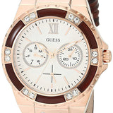  Shop Authentic Guess Limelight Analog White Dial Brown Leather Strap Watch For Women - W0775l14 - Luxxuri