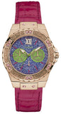 Shop Authentic Guess Limelight Quartz Multicolor Dial Red Leather Strap Watch For Women - W0775L4 - Luxxuri