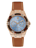  Shop Authentic Guess Limelight Quartz White Dial Brown Leather Strap Watch For Women - W0775L7 - Luxxuri