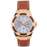  Shop Authentic Guess Limelight Quartz White Dial Brown Leather Strap Watch For Women - W0775L7 - Luxxuri