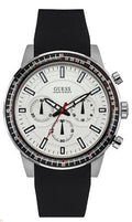  Shop Authentic Guess Fuel Multifunction White Dial Black Rubber Strap Watch for Men - W0802G1 - Luxxuri