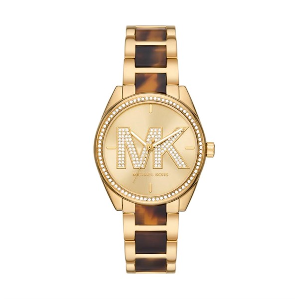  Shop Authentic Michael Kors Janelle Quartz Gold Dial Two Tone Steel Strap Watch For Women - MK4730 - Luxxuri