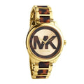  Shop Authentic Michael Kors Janelle Three-Hand Gold Dial Two Tone Steel Strap Watch For Women - MK7136 - Luxxuri