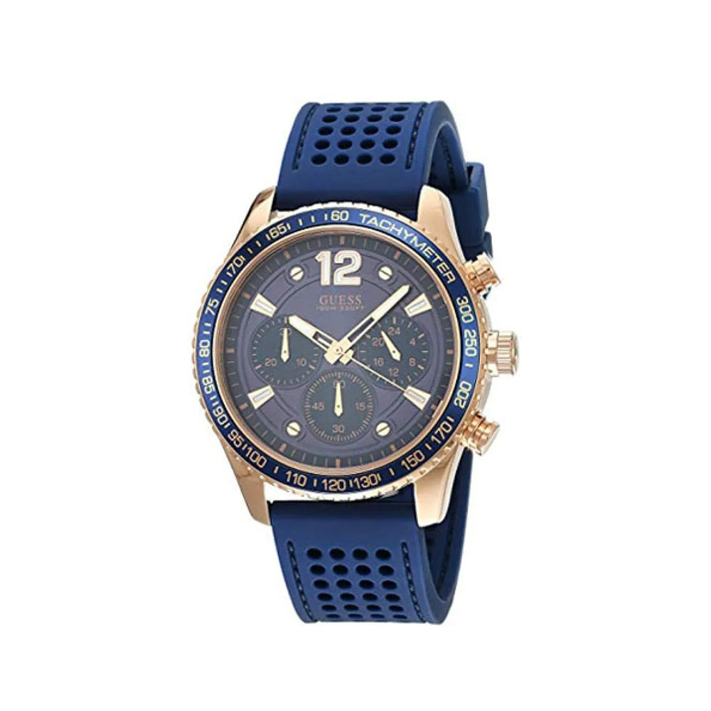  Shop Authentic Guess Fleet Blue Dial Blue Rubber Strap Watch for Men - W0971G3 - Luxxuri